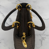 Dior Medium Lady Dior in Brown Nylon
