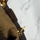 Dior Medium Lady Dior in Brown Nylon