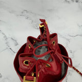 Rare Chanel CC Bucket Bag in Red
