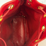 Rare Chanel CC Bucket Bag in Red