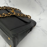 Chanel Caviar Turnlock Tote with Chains
