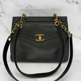 Chanel Classic Turnlock Tote in Caviar Leather