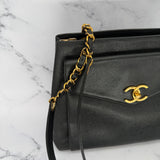 Chanel Classic Turnlock Tote in Caviar Leather