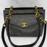 Chanel Classic Turnlock Tote in Caviar Leather