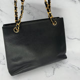 Chanel Classic Turnlock Tote in Caviar Leather
