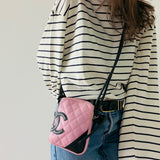 Chanel Cambon Line Pink Crossbody Bag