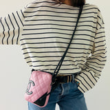 Chanel Cambon Line Pink Crossbody Bag
