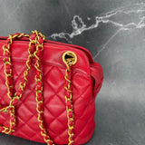 Chanel Matelasse CC Shoulder Bag in Red