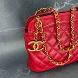 Chanel Matelasse CC Shoulder Bag in Red