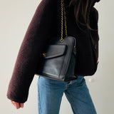 Chanel Caviar Turnlock Tote with Chains