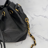 Chanel Decacoco Drawstring Bag in Caviar
