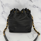 Chanel Decacoco Drawstring Bag in Caviar