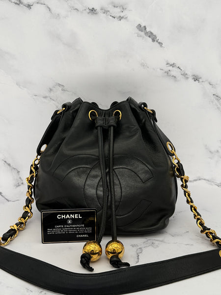 Chanel Decacoco Lambskin Drawstring Bag
