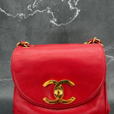 Rare Chanel Turnlock Crossbody Bag in Red