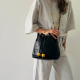 Chanel Decacoco Drawstring Bag in Caviar