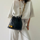 Chanel Decacoco Drawstring Bag in Caviar