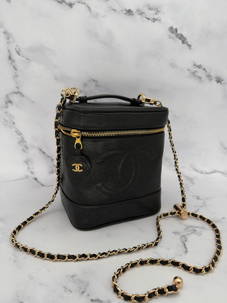 Chanel Vintage Caviar Vanity Case