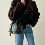 Chanel Decacoco Lambskin Drawstring Bag