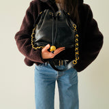 Chanel Decacoco Lambskin Drawstring Bag