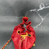 Rare Chanel Decacoco Mini Bucket Bag in Red