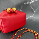 Rare Chanel Decacoco Mini Bucket Bag in Red