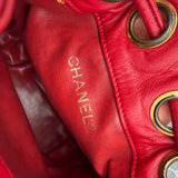 Rare Chanel Decacoco Mini Bucket Bag in Red
